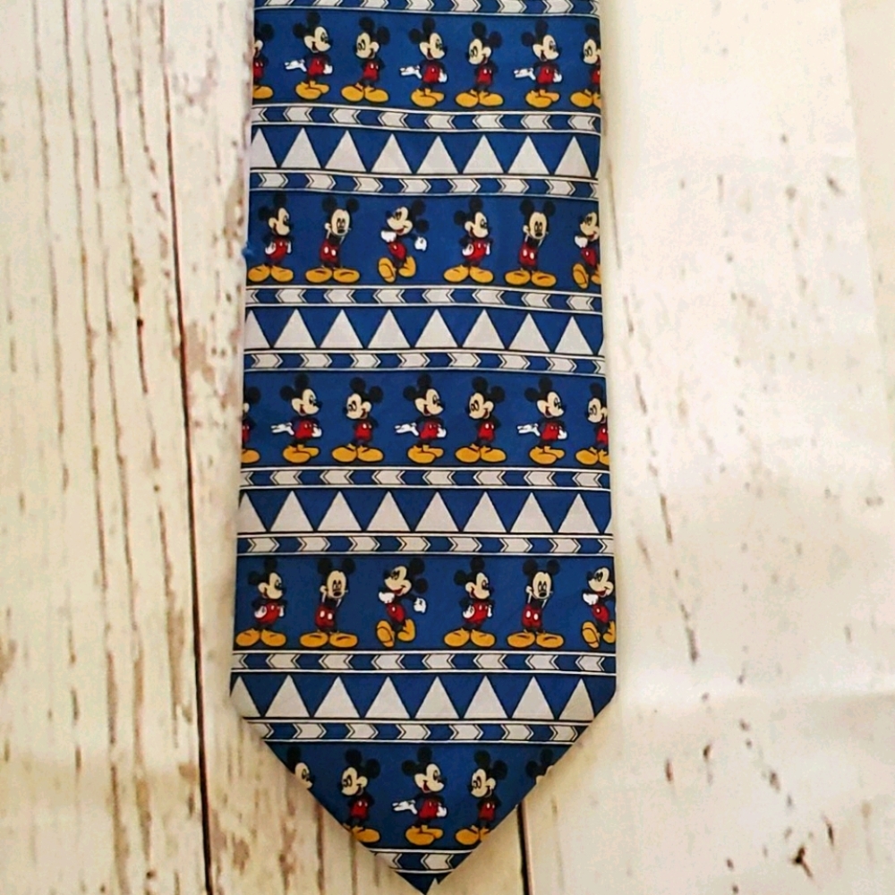 Disney Mickey Mouse tie, blue and white